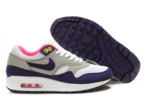 Кроссовки Nike Air Max 87 серо-фиолетовые женские - общее фото