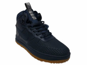 Зимние Nike Lunar Force 1 Leather темно-синие - фото спереди