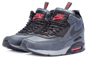 Зимние Nike Air Max 90 High с мехом серые 40-45