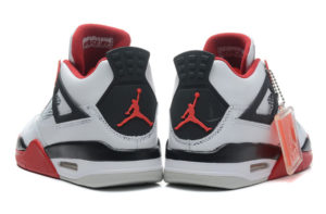 Nike Air Jordan 4 белые с красным (40-45)