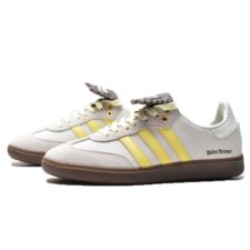 Adidas Samba Wales Bonner бежевые с желтым кожа-замша женские (36-40)