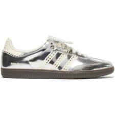 Adidas Samba Wales Bonner Silver серебряные кожаные женские (36-40)