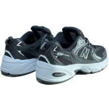 New Balance Mr 530 черные кожаные с сеткой мужские-женские (40-44)